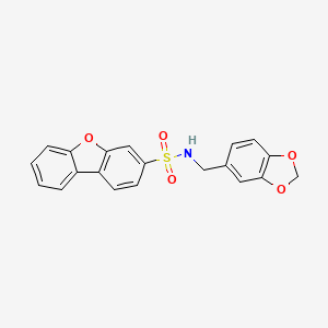 molecular formula C20H15NO5S B5104638 N-(1,3-benzodioxol-5-ylmethyl)dibenzo[b,d]furan-3-sulfonamide 