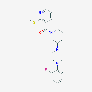 molecular formula C22H27FN4OS B5104647 1-(2-fluorophenyl)-4-(1-{[2-(methylthio)-3-pyridinyl]carbonyl}-3-piperidinyl)piperazine 