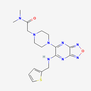 N,N-dimethyl-2-(4-{6-[(2-thienylmethyl)amino][1,2,5]oxadiazolo[3,4-b]pyrazin-5-yl}-1-piperazinyl)acetamide