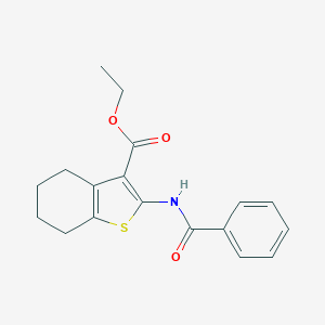 molecular formula C18H19NO3S B510466 Ethyl 2-(benzoylamino)-4,5,6,7-tetrahydro-1-benzothiophene-3-carboxylate CAS No. 52580-57-1