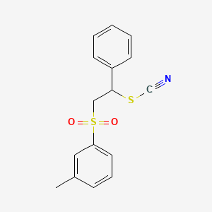 2-[(3-methylphenyl)sulfonyl]-1-phenylethyl thiocyanate