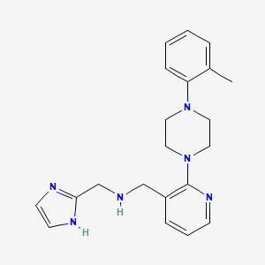 molecular formula C21H26N6 B5104688 (1H-imidazol-2-ylmethyl)({2-[4-(2-methylphenyl)-1-piperazinyl]-3-pyridinyl}methyl)amine 