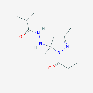 molecular formula C13H24N4O2 B5104697 N'-(1-isobutyryl-3,5-dimethyl-4,5-dihydro-1H-pyrazol-5-yl)-2-methylpropanohydrazide CAS No. 5679-75-4