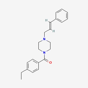 molecular formula C22H26N2O B5104705 1-(4-ethylbenzoyl)-4-(3-phenyl-2-propen-1-yl)piperazine 