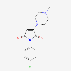 molecular formula C15H16ClN3O2 B5104711 1-(4-chlorophenyl)-3-(4-methyl-1-piperazinyl)-1H-pyrrole-2,5-dione 