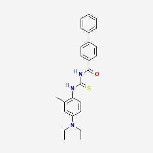 molecular formula C25H27N3OS B5104739 N-({[4-(diethylamino)-2-methylphenyl]amino}carbonothioyl)-4-biphenylcarboxamide 