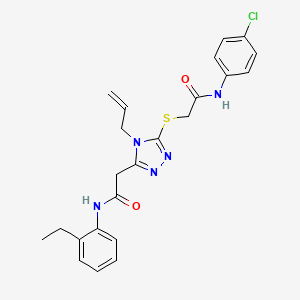 2-[4-allyl-5-({2-[(4-chlorophenyl)amino]-2-oxoethyl}thio)-4H-1,2,4-triazol-3-yl]-N-(2-ethylphenyl)acetamide