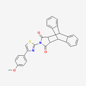 molecular formula C28H20N2O3S B5104770 17-[4-(4-methoxyphenyl)-1,3-thiazol-2-yl]-17-azapentacyclo[6.6.5.0~2,7~.0~9,14~.0~15,19~]nonadeca-2,4,6,9,11,13-hexaene-16,18-dione 