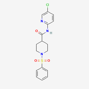molecular formula C17H18ClN3O3S B5104777 N-(5-chloro-2-pyridinyl)-1-(phenylsulfonyl)-4-piperidinecarboxamide 