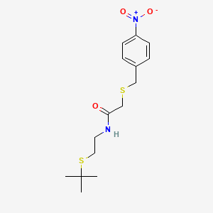 N-[2-(tert-butylthio)ethyl]-2-[(4-nitrobenzyl)thio]acetamide