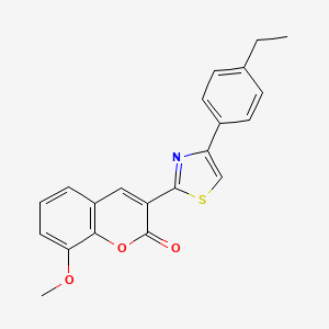 molecular formula C21H17NO3S B5104796 3-[4-(4-ethylphenyl)-1,3-thiazol-2-yl]-8-methoxy-2H-chromen-2-one 