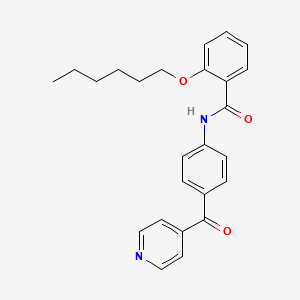 molecular formula C25H26N2O3 B5104803 2-(hexyloxy)-N-(4-isonicotinoylphenyl)benzamide 