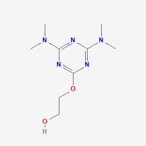 molecular formula C9H17N5O2 B510481 2-{[4,6-Bis(dimethylamino)-1,3,5-triazin-2-yl]oxy}ethanol CAS No. 53115-47-2