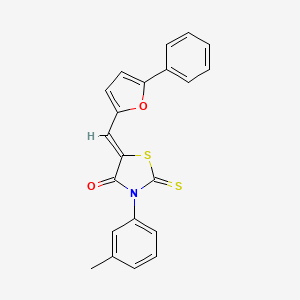 molecular formula C21H15NO2S2 B5104811 3-(3-methylphenyl)-5-[(5-phenyl-2-furyl)methylene]-2-thioxo-1,3-thiazolidin-4-one 