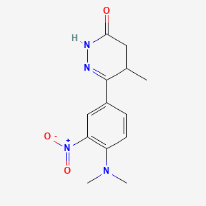 molecular formula C13H16N4O3 B5104818 6-[4-(dimethylamino)-3-nitrophenyl]-5-methyl-4,5-dihydro-3(2H)-pyridazinone 