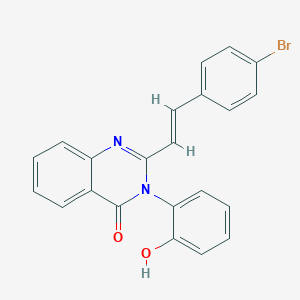 molecular formula C22H15BrN2O2 B510482 2-[2-(4-bromophenyl)vinyl]-3-(2-hydroxyphenyl)-4(3H)-quinazolinone CAS No. 351338-26-6