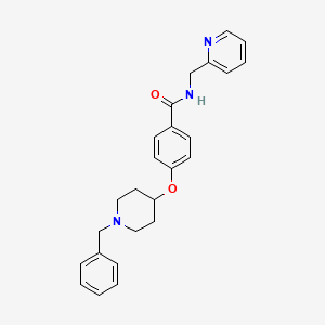 4-[(1-benzyl-4-piperidinyl)oxy]-N-(2-pyridinylmethyl)benzamide