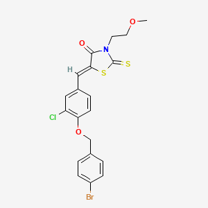 5-{4-[(4-bromobenzyl)oxy]-3-chlorobenzylidene}-3-(2-methoxyethyl)-2-thioxo-1,3-thiazolidin-4-one