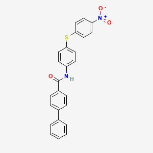 molecular formula C25H18N2O3S B5104867 N-{4-[(4-nitrophenyl)thio]phenyl}-4-biphenylcarboxamide 