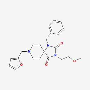 molecular formula C22H27N3O4 B5104888 1-benzyl-8-(2-furylmethyl)-3-(2-methoxyethyl)-1,3,8-triazaspiro[4.5]decane-2,4-dione 