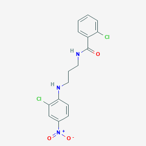 molecular formula C16H15Cl2N3O3 B5104896 2-chloro-N-{3-[(2-chloro-4-nitrophenyl)amino]propyl}benzamide 