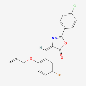 molecular formula C19H13BrClNO3 B5104898 4-[2-(allyloxy)-5-bromobenzylidene]-2-(4-chlorophenyl)-1,3-oxazol-5(4H)-one 