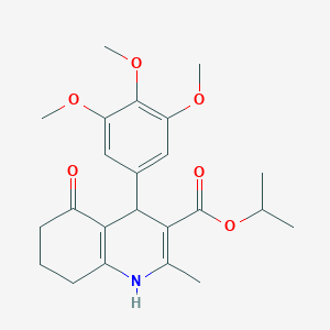 molecular formula C23H29NO6 B5104900 isopropyl 2-methyl-5-oxo-4-(3,4,5-trimethoxyphenyl)-1,4,5,6,7,8-hexahydro-3-quinolinecarboxylate 