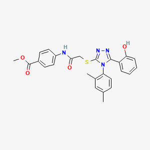 molecular formula C26H24N4O4S B5104921 methyl 4-[({[4-(2,4-dimethylphenyl)-5-(2-hydroxyphenyl)-4H-1,2,4-triazol-3-yl]thio}acetyl)amino]benzoate 