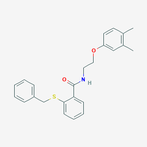 2-(benzylthio)-N-[2-(3,4-dimethylphenoxy)ethyl]benzamide