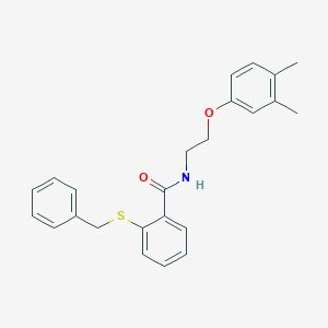 molecular formula C24H25NO2S B5104928 2-(benzylthio)-N-[2-(3,4-dimethylphenoxy)ethyl]benzamide 