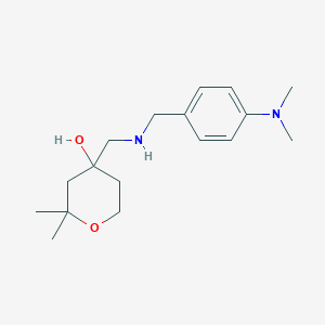 molecular formula C17H28N2O2 B510495 4-({[4-(dimethylamino)benzyl]amino}methyl)-2,2-dimethyltetrahydro-2H-pyran-4-ol CAS No. 400749-40-8