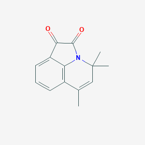 molecular formula C14H13NO2 B510496 4,4,6-Trimethyl-4H-pyrrolo[3,2,1-ij]quinoline-1,2-dione CAS No. 74442-17-4