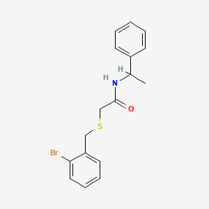 2-[(2-bromobenzyl)thio]-N-(1-phenylethyl)acetamide