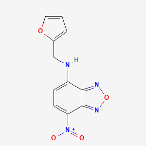 molecular formula C11H8N4O4 B5104983 N-(2-furylmethyl)-7-nitro-2,1,3-benzoxadiazol-4-amine 