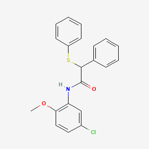 N-(5-chloro-2-methoxyphenyl)-2-phenyl-2-(phenylthio)acetamide