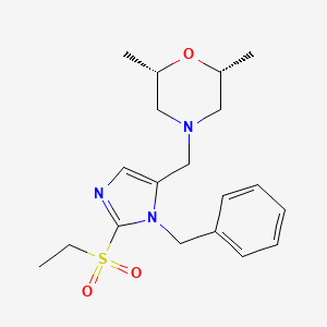 (2R*,6S*)-4-{[1-benzyl-2-(ethylsulfonyl)-1H-imidazol-5-yl]methyl}-2,6-dimethylmorpholine