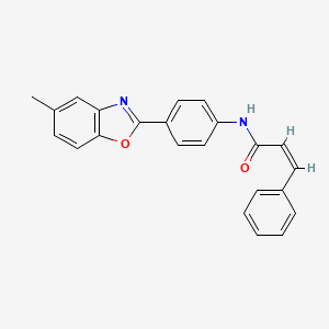 (Z)-N-[4-(5-methyl-1,3-benzoxazol-2-yl)phenyl]-3-phenylprop-2-enamide