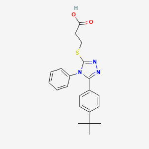 3-{[5-(4-tert-butylphenyl)-4-phenyl-4H-1,2,4-triazol-3-yl]thio}propanoic acid