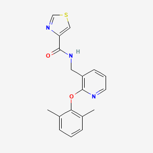 molecular formula C18H17N3O2S B5105056 N-{[2-(2,6-dimethylphenoxy)-3-pyridinyl]methyl}-1,3-thiazole-4-carboxamide 
