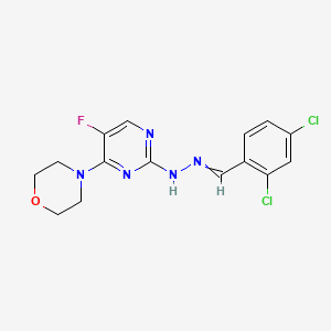 molecular formula C15H14Cl2FN5O B5105062 2,4-dichlorobenzaldehyde [5-fluoro-4-(4-morpholinyl)-2-pyrimidinyl]hydrazone 
