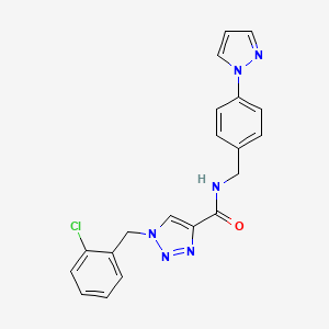 1-(2-chlorobenzyl)-N-[4-(1H-pyrazol-1-yl)benzyl]-1H-1,2,3-triazole-4-carboxamide