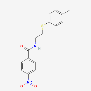 molecular formula C16H16N2O3S B5105087 N-{2-[(4-methylphenyl)thio]ethyl}-4-nitrobenzamide 