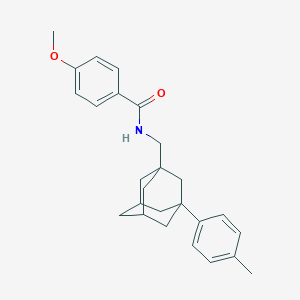 4-methoxy-N-{[3-(4-methylphenyl)-1-adamantyl]methyl}benzamide