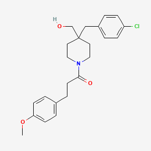 {4-(4-chlorobenzyl)-1-[3-(4-methoxyphenyl)propanoyl]-4-piperidinyl}methanol