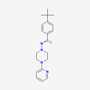 molecular formula C20H26N4 B5105102 N-(4-tert-butylbenzylidene)-4-(2-pyridinyl)-1-piperazinamine 