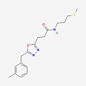 3-[5-(3-methylbenzyl)-1,3,4-oxadiazol-2-yl]-N-[3-(methylthio)propyl]propanamide