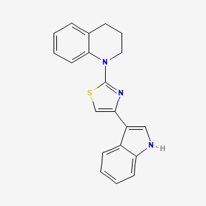 molecular formula C20H17N3S B5105116 1-[4-(1H-indol-3-yl)-1,3-thiazol-2-yl]-1,2,3,4-tetrahydroquinoline 