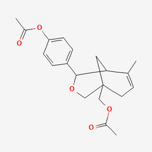 molecular formula C20H24O5 B5105133 4-{5-[(acetyloxy)methyl]-8-methyl-3-oxabicyclo[3.3.1]non-7-en-2-yl}phenyl acetate 