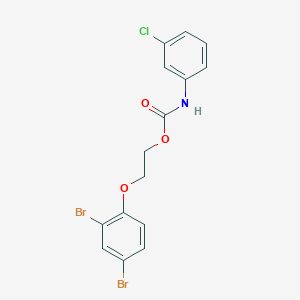 2-(2,4-dibromophenoxy)ethyl (3-chlorophenyl)carbamate