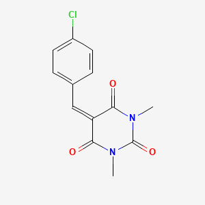 molecular formula C13H11ClN2O3 B5105158 5-(4-chlorobenzylidene)-1,3-dimethyl-2,4,6(1H,3H,5H)-pyrimidinetrione 